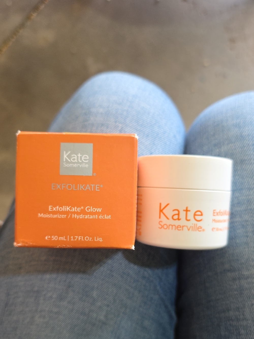 Kate Somerville ExfoliKate Glow Moisturizer - Orange & White Jar NEW